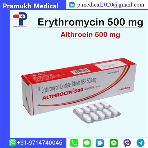 Erythromycin 500mg Tablets At Rs 120 Box Eltocin In Surat ID