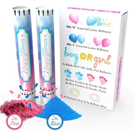 Buy Nappy Times Baby Gender Reveal Party Supplies X Pink Or X Blue