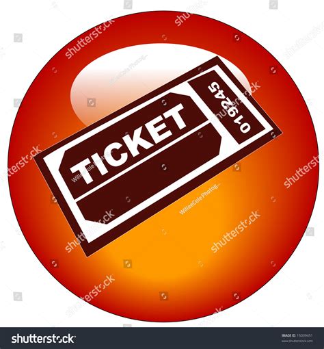 Red White Admission Ticket Web Icon Stock Vector Royalty Free 15039451