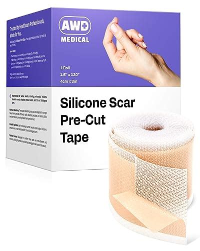 AWD Silicone Scar Tape For Surgical Scars Pre Cut Medical Grade