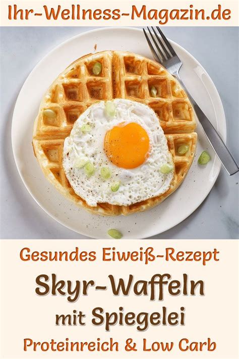 Protein Skyr Waffeln mit Spiegelei Low Carb Eiweiß Waffel Rezept