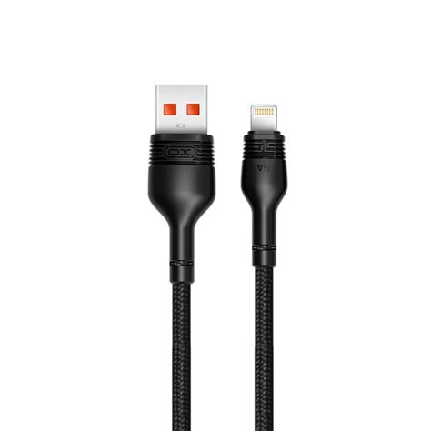 XO NB55 Lightning Kabel 5a 1m USB A Lightning Sort 39 DKK