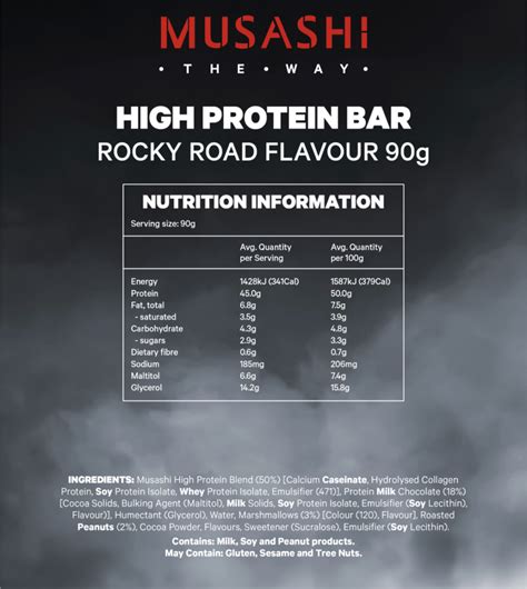 Musashi High Protein Bars 12 X 90g Rocky Road Discount Chemist