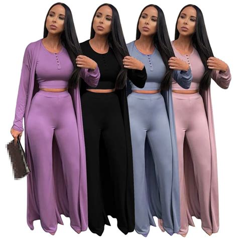 3 Piece Set Women Outfits Three Pieces Sets Women Pants Sets Wholesale