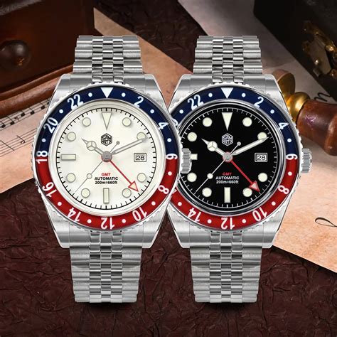 San Martin SN0005 GMT 4 Automatic Stainless Steel 40mm Men S Diver