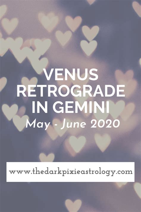 Venus Retrograde In Gemini May June 2020 The Dark Pixie Astrology