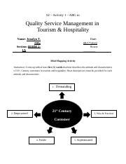 Activity Arg Docx Activity Arg In Quality Service