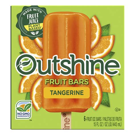 Outshine Tangerine Frozen Fruit Bars Non Gmo Gluten Free