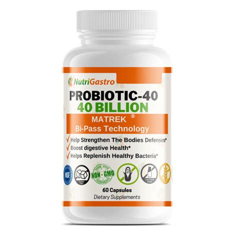 Probiotic 40 Billion Cfu Nutrigastro Llc