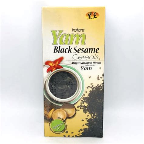 Hei Hwang Instant Yam Black Sesame Cereal 黑王 山药黑芝麻 450g 15s x 30g