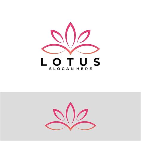 Conception De Vecteur De Logo De Fleur De Lotus Vecteur Premium