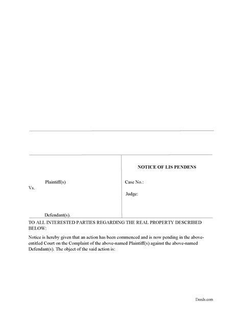 Salt Lake County Notice Of Lis Pendens Form Utah Deeds