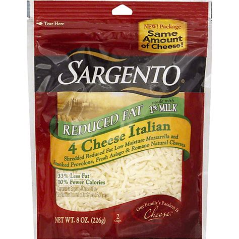 Sargento Reduced Fat Cheese Italian Shredded Cheese Oz Bag