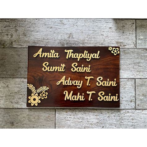 Customized Wooden Nameplate Personalized Elegance