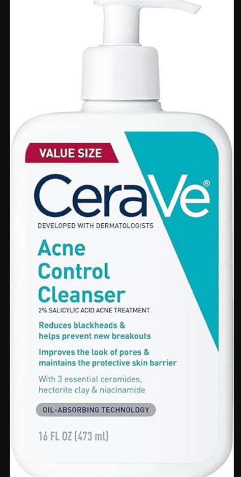 Cerave Acne Control Cleanser 2 Salicylic Acid Acne Treatment 473ml