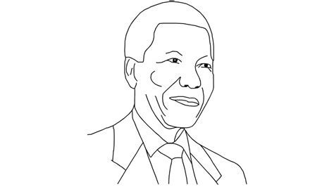 How To Draw Nelson Mandela Face Easily Former President Of South