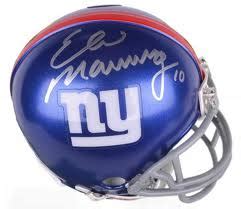 Eli Manning autographed HELMET! SUPER ITEM! - Sign Of The Times