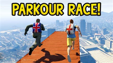 EPIC PARKOUR GTA 5 Funny Moments Olli43 Vs Geo23 YouTube