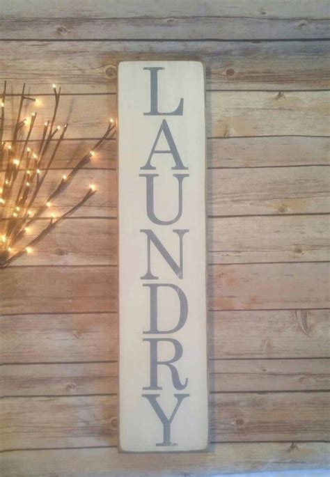 Vertical Laundry Room Sign Rustic Laundry Room Decor Farmhouse Wall