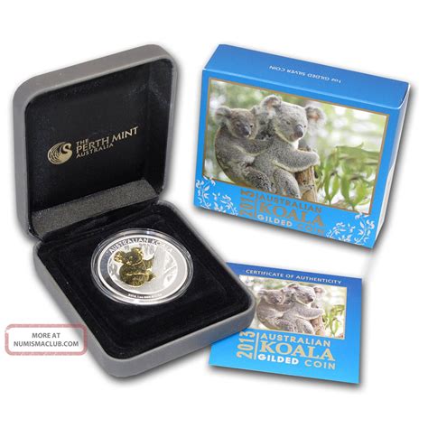 Australia Koala Gold Gilded Oz Proof Silver Coin Low