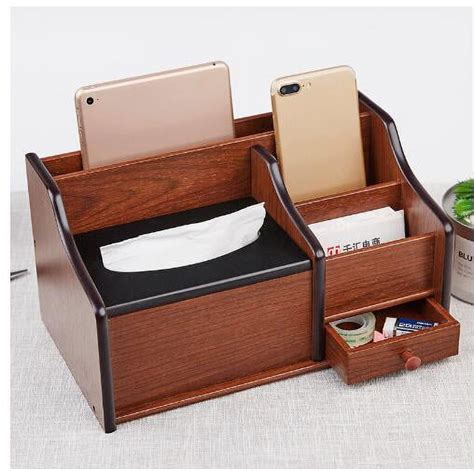 Nuolux Table Wooden Organizer Pen Holder Office Tabletop Wooden Box