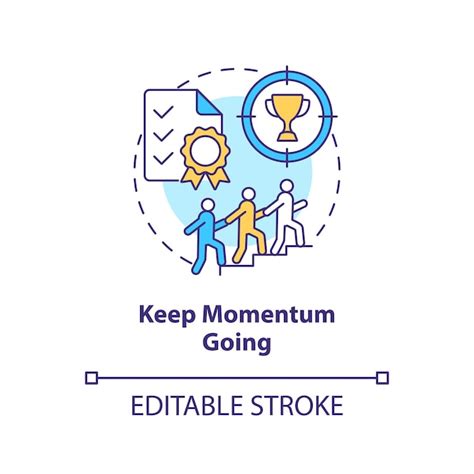 Premium Vector Keep Momentum Going Concept Icon