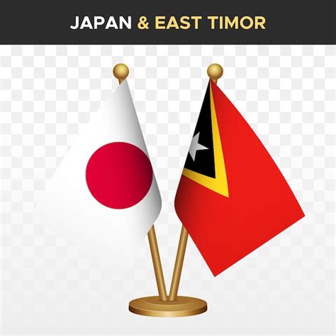 Premium Vector Japan Vs East Timor Leste Flags Japanese D Standing