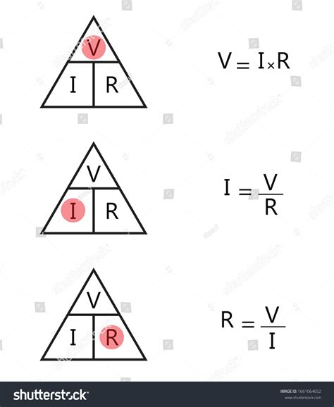 Ohms Law Triangle On White Background Stock Vector Royalty Free 1661064652 Shutterstock