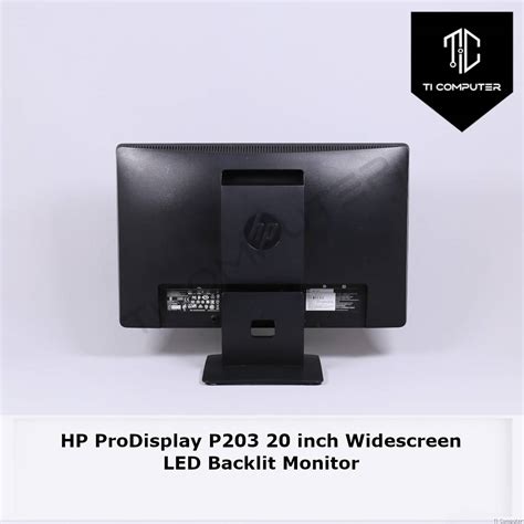 Hp Prodisplay P203 20 Inch Widescreen Led Backlit Refurbished Monitor