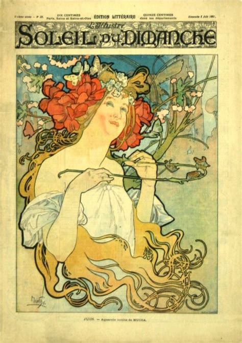 Lithographie De Alphonse Mucha Soleil Du Dimanche Sur Amorosart