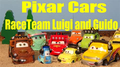 Pixar Cars New Car Unboxing Raceteam Luigi And Guido With Headsets With Mater And Lightning