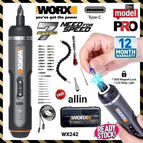 New Worx 4v Electrical Screwdriver Set Wx242 Smart Cordless Electric