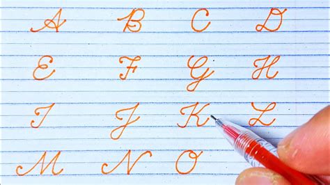 How To Write English Capital Letters Abcd Alphabet Cursive