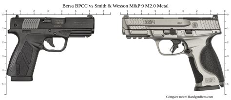 Bersa Bpcc Vs Smith Wesson M P M Metal Size Comparison Handgun