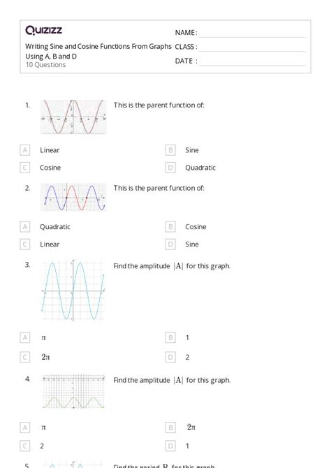 50 Graph Sine Functions Worksheets For 9th Grade On Quizizz