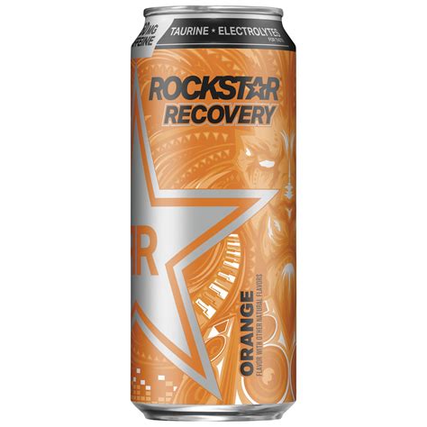 Rockstar Recovery Orange With Electrolytes Energy Drink 16 Oz Can