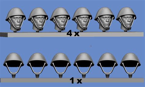 K Pfe Und Helme Der Nva Germania Figuren