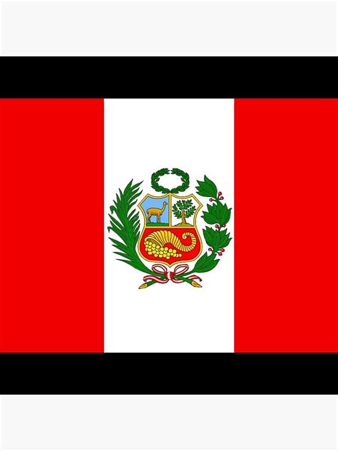 Lámina artística «Bandera negra del escudo de armas de Perú» de ...