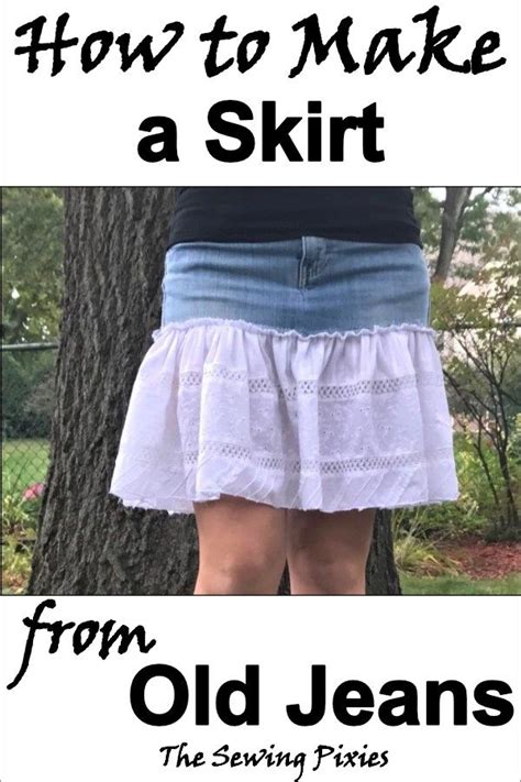 How To Turn Old Jeans Into A Skirt Agnes Creates Diy Skirt Diy