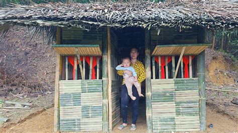 Single Mother Builds A Bamboo House A New Place To Live Completes The