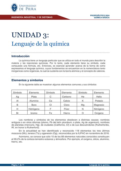 SOLUTION Apuntes Unidad 3 Lenguaje De La Qu Mica 2024 Studypool