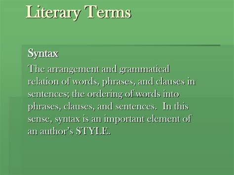 Ppt Literary Terms Powerpoint Presentation Free Download Id4446714