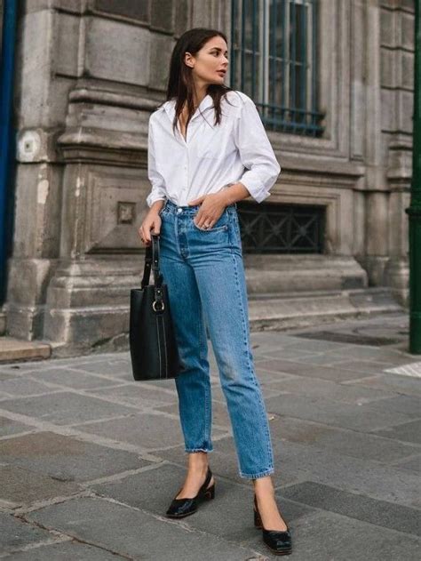 Blusa Blanca Blue Jeans El Outfit Atemporal Perfecto Effortless Chic White Shirts Women