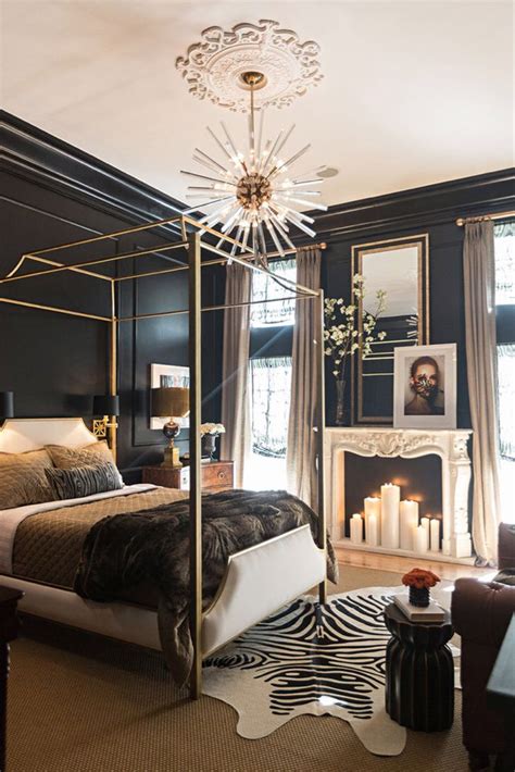 Dramatic And Glamour Bedroom In Black 〛 Photos Ideas Design Luxurious