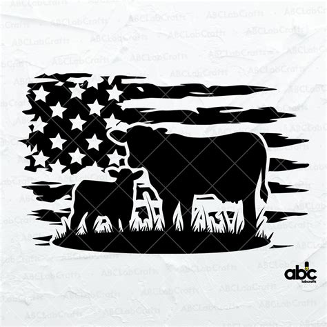 Usa Cow Farm Svg File Us Cow Svg Farmer Svg Farm Animal Etsy