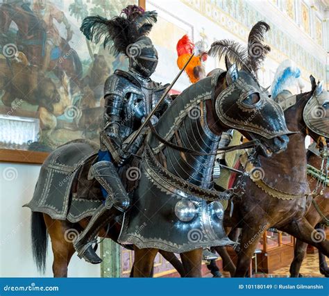 Medieval Knights In Armor On A Horses Stock Image Image Of Horse