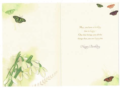 General Birthday Card On Your Birthday With Country Snowdrop Design