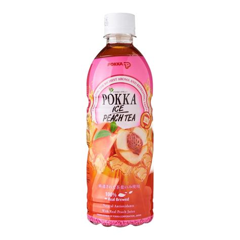 Pokka Ice Peach Tea 500ml Bottle 24 Bottles Per Carton