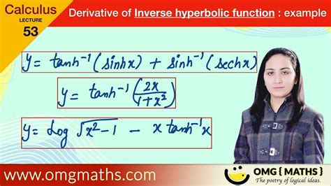 Derivative Of Inverse Hyperbolic Function Example Bsc Ba