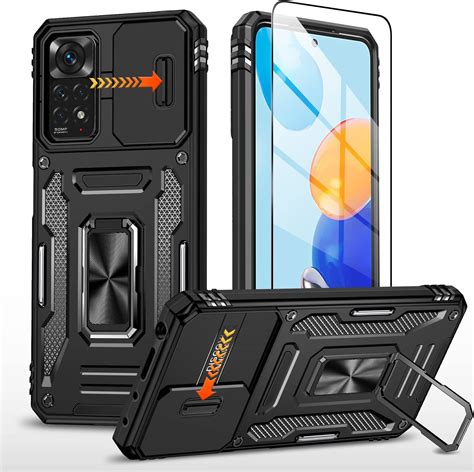 Leyi Rugged Armor Für Xiaomi Redmi Note 11 Note 11s Hülle Mit 2panzerfolie Militärischer